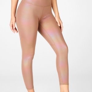 Fabletics high-waisted iridescent Mocha leggings Size Small